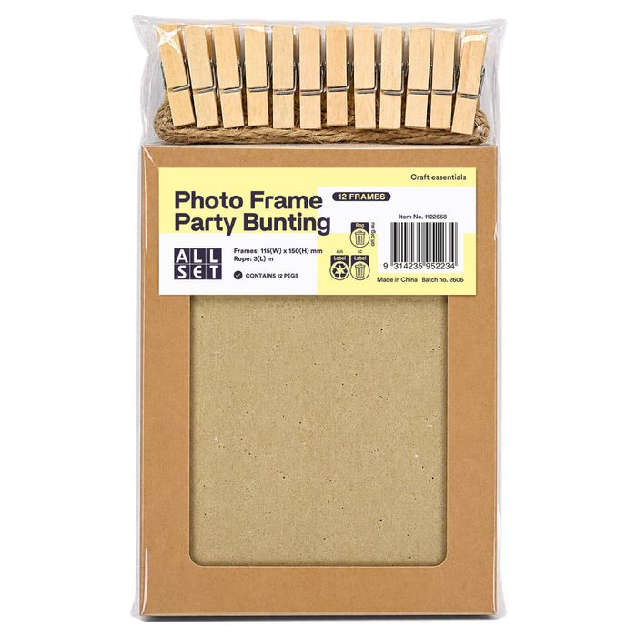 All Set Photo Frame Party Bunting Kit - 12 Frames