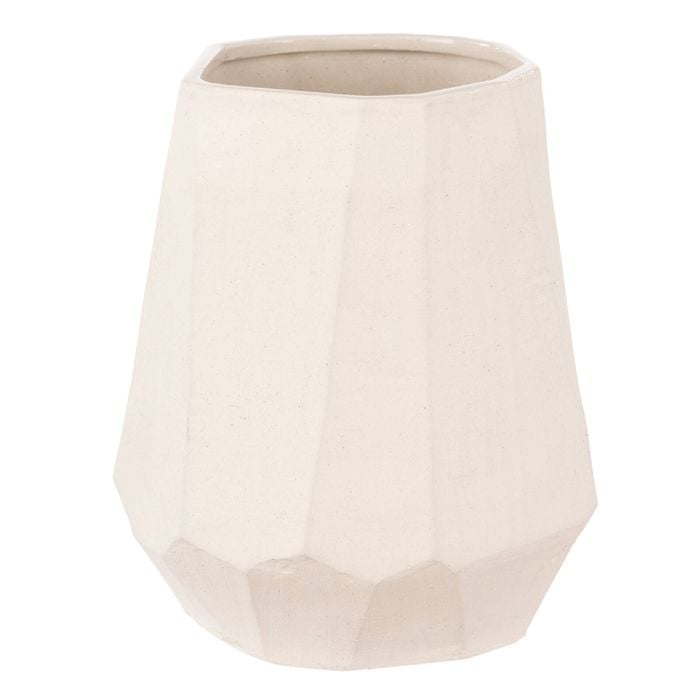 Amalfi Ellison Faceted Vase Medium Natural 18x18x20.5cm
