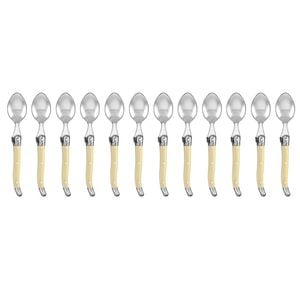 12pc Laguiole Etiquette 15.5cm Stainless Steel Teaspoon - Ivory