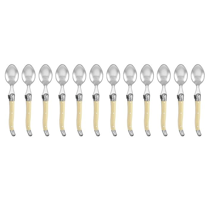 12pc Laguiole Etiquette 15.5cm Stainless Steel Teaspoon - Ivory
