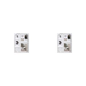 2PK Unigift Mode 8-Openings Collage Picture Frame White