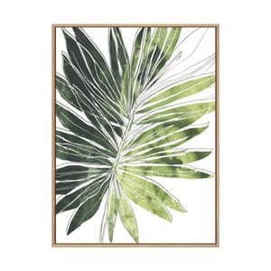 Artey | Expressive Palm I - Framed Canvas - Natural Frame - 60 x 80cm