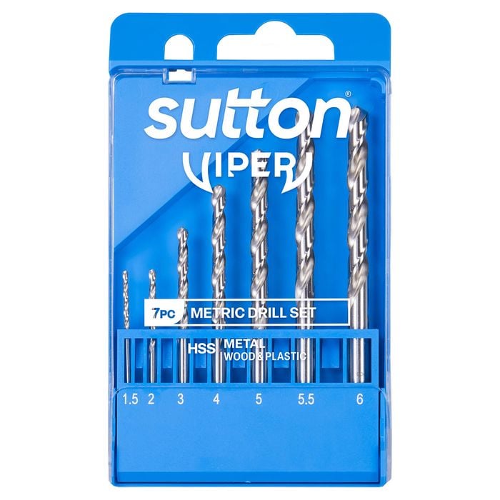 Sutton Tools 1.5mm - 6.0mm Viper Metric Drill Bit Refill Set 7 Piece