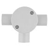 Deta 25mm Grey 3 Way Junction Box Conduit Fitting - 25mm