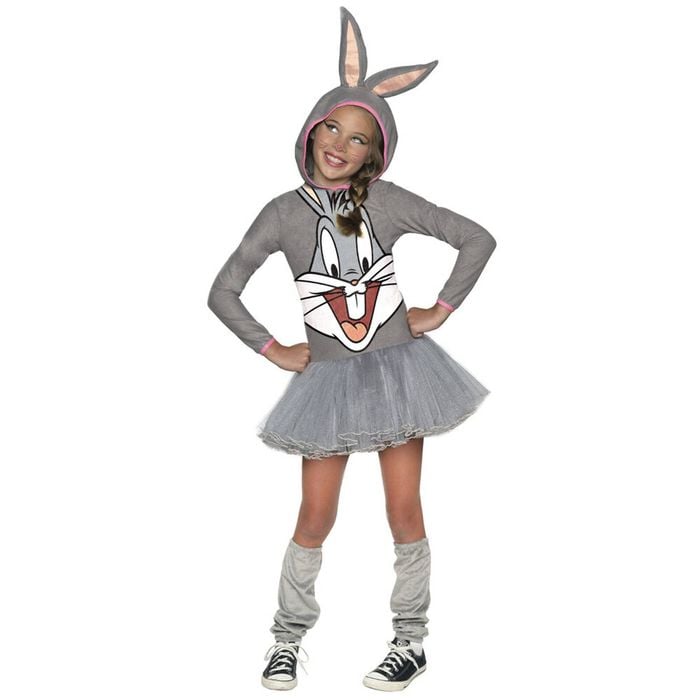 Rubies Bugs Bunny Looney Tunes Girls Hooded Fancy Dress Up Party Costume Size S