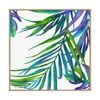 Artey | Colourful Leaves III - Framed Canvas - Natural Frame - 140 x 140cm