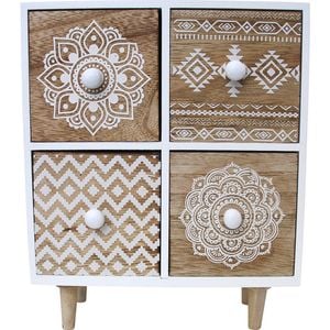LVD Nevada 4-Drawer 26.5cm Cabinet Storage w/ Legs Square