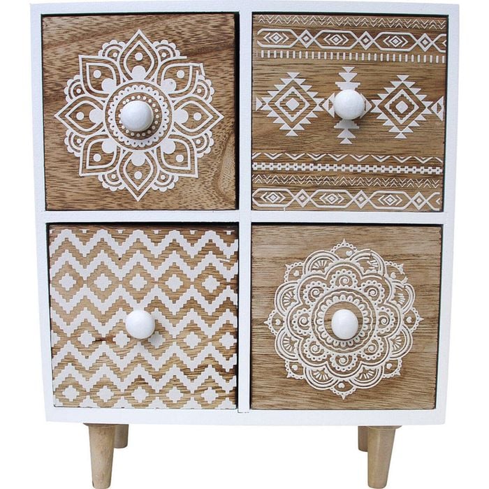 LVD Nevada 4-Drawer 26.5cm Cabinet Storage w/ Legs Square