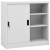 vidaXL Office Cabinet with Sliding Door Light Grey 90x40x90 cm