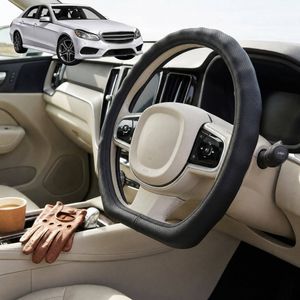 Australian Goose Steering Wheel Cover for Mercedes-Benz E-Class 2009 - 2016 (Sedan W212) D-shape Black