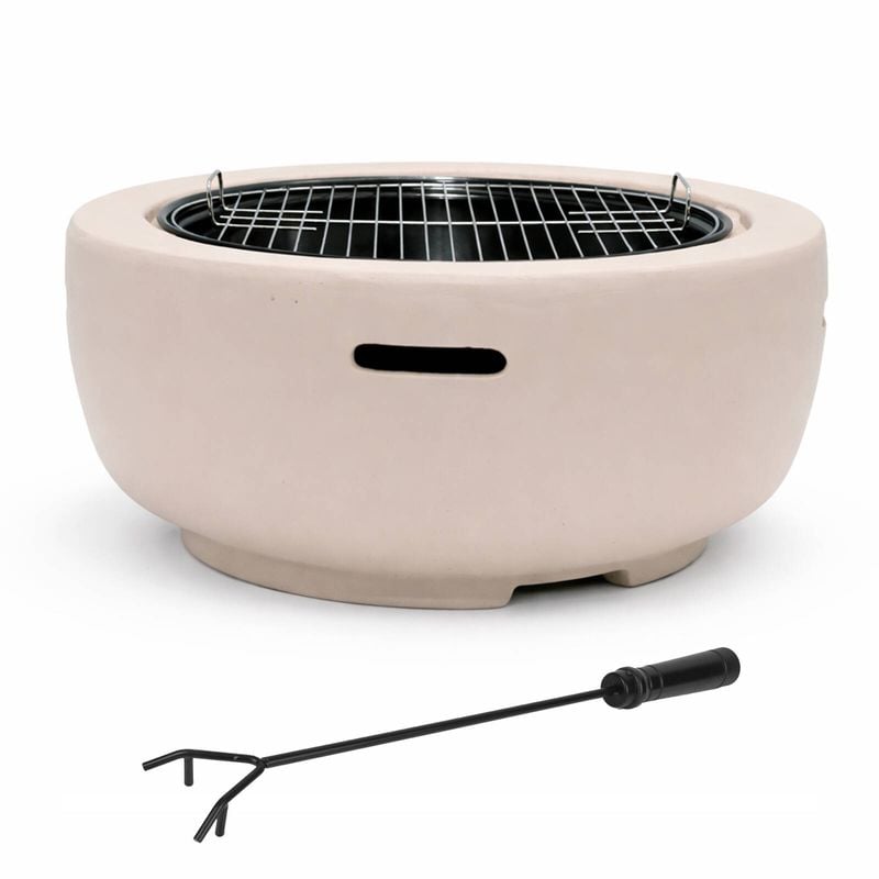 60cm Sand Faux Concrete Fire Pit