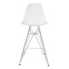 Sk Designer Living | Replica Eames Dsr Stool | Plastic & Chrome - White