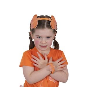 Emma Memma Butterfly Headband & Wristlet Dress Up Costume Accessory Orange Child