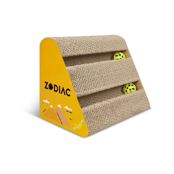 Zodiac Banana 28x17cm Triangle Cat Scratcher W/ Ball