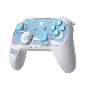 EasySMX S10 Wireless Game Controller: NFC, HD Rumble, Multi-Platform - White