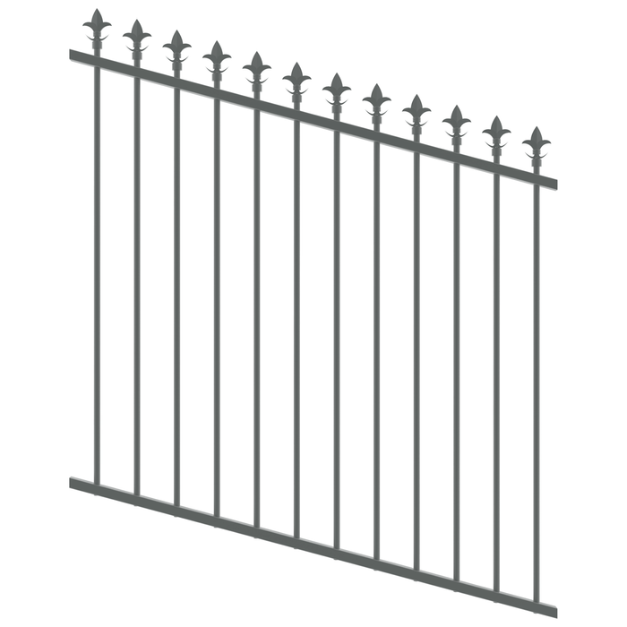 ProtectorAl 0350-1200W x 1200H Monument Spear Top Pool Fence Panel Raked Up to 15º