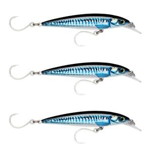 3x Rapala 14cm Saltwater X Rap Long Cast Sink Minnow Fish Lure -SL/BLU Mackerel