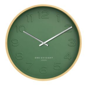 One Six Eight London Bella Forest Green 41cm Silent Wall Clock