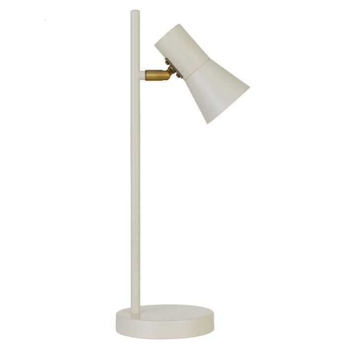 Telbix Verik Modern Table Desk Lamp Light Metal Beige Satin