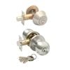 Ikonic Brushed Nickel Ruby Combination Entrance Set