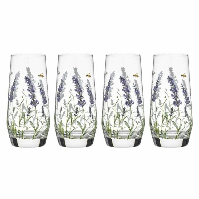 Ashdene Lavender Fields - Glass Highball Tumbler (Pack of 4)