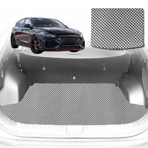 6D Diamond Car Boot Mat for Hyundai i30 N Hatch Fastback2021-Current-Cargo Mat-Grey-Outback GT