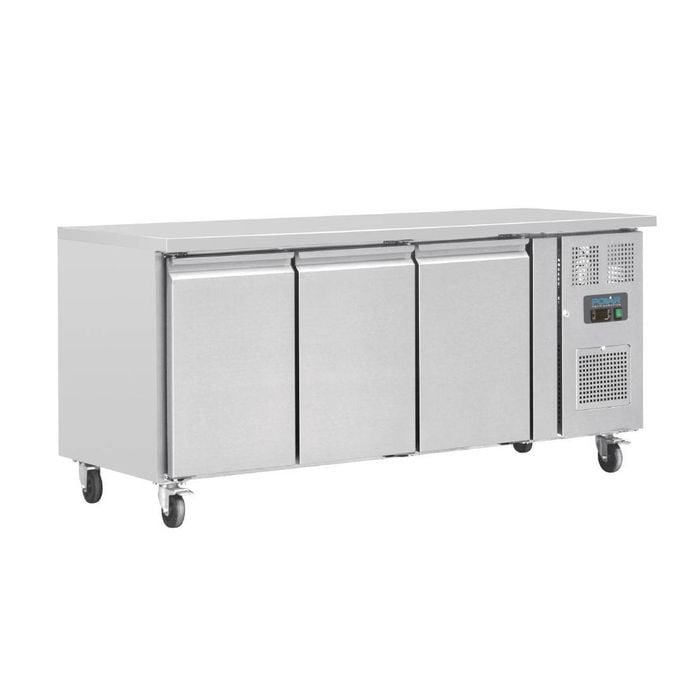 Polar Counter Fridge U-series Triple Door 417ltr Commercial Kitchen Refrigeration Gastronorm
