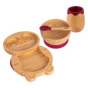 Tiny Dining 4pc Bamboo Penguin Baby Feeding Set with Suction Cup