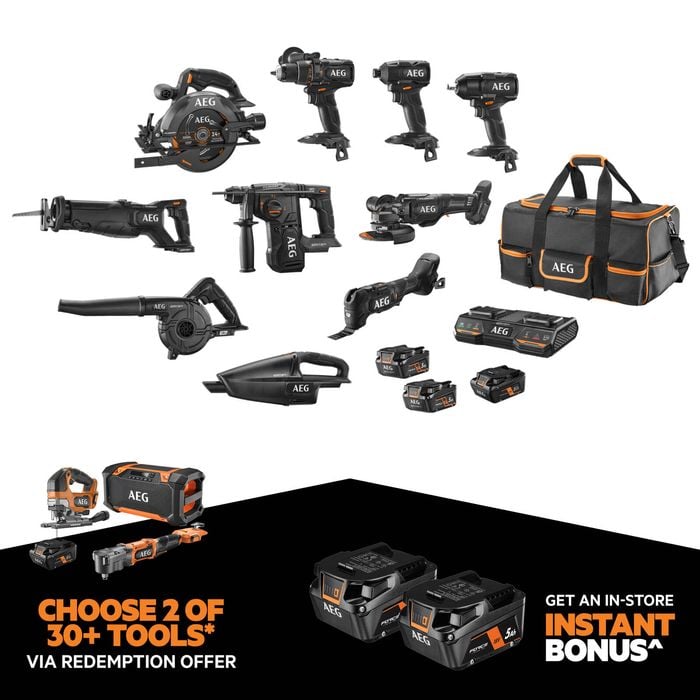 AEG 18V FUSION Limited Edition 10-Piece Combo 8Ah/5Ah FORCE Kit