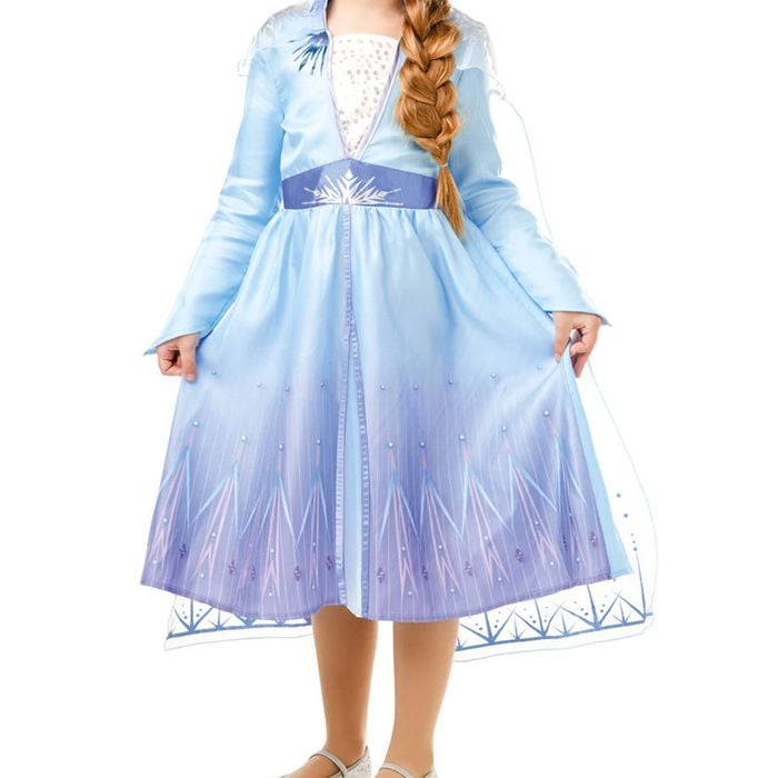 Deluxe Girls Frozen 2 Elsa Costume Dress - 3-4