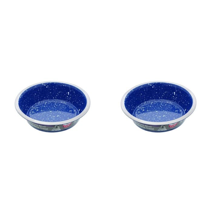 2x Paws & Claws Savoy S/Steel Pet Bowl 400Ml 12.5x4cm Assorted