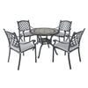 FurnitureOkay Orlando-Athens 5-Piece Cast Aluminium Outdoor Dining Setting