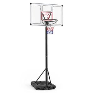 Costway Portable Basketball Hoop 125-305cm Goal System Fillable Storage