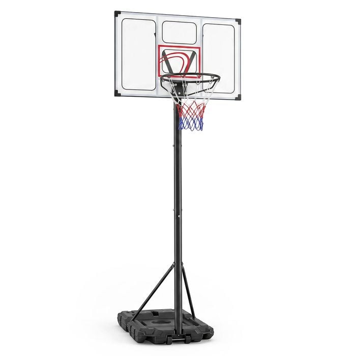 Costway Portable Basketball Hoop 125-305cm Goal System Fillable Storage