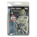 Cobra 6mm White Long Nylon Toggle - 10 Pack