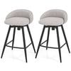 Costway 2x Swivel Bar Stools Dining Chairs Grey 63cm
