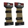 2x 2pc Lift-tech Pro Thumb Loop Wrist Support Adjustable Wrap Tan 20in