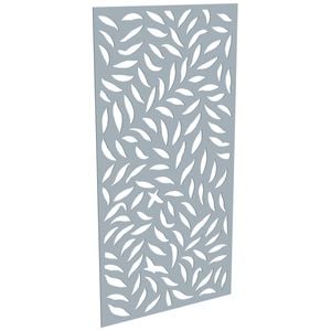 ProtectorAl 300-1200w x 1201-2400h Silver Matt/Gloss White Large Leaf Unframed Composite Deco Panel