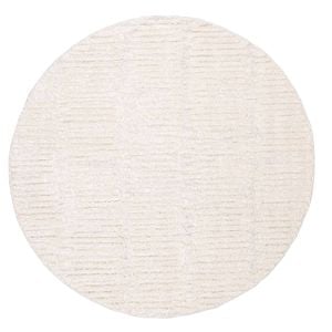 Loopsie-200cm X 200cm-ribera Ivory Textured Round Rug