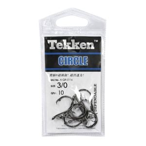 Tekken Size 3/0 Circle Fishing Hooks – 10 Pack