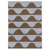 Loopsie-330cm X 240cm-allapattah Brown And Blue Wave Stripe Indoor Outdoor Washable Rug