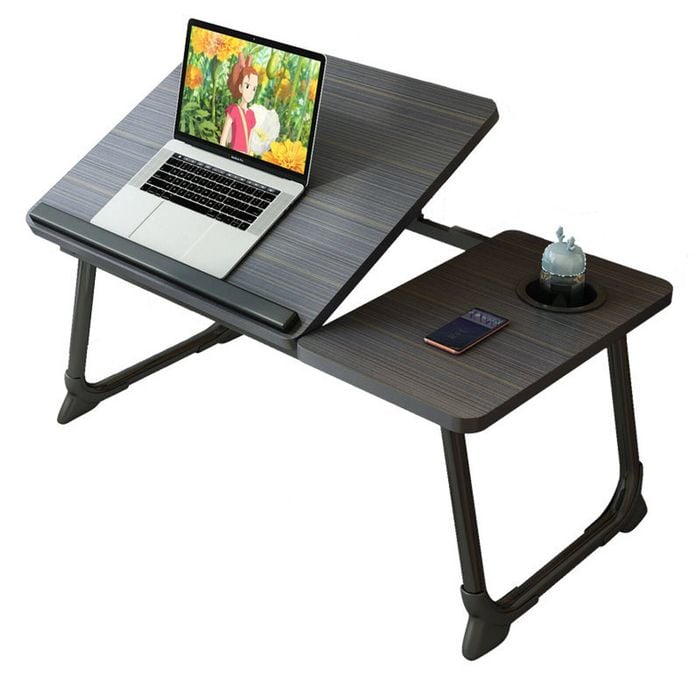 Catzon Laptop Desk With Cup Holder 5 Adjustable Angles-black