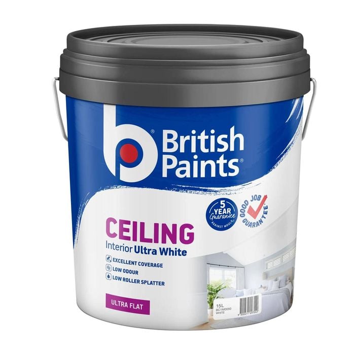 British Paints Ceiling Interior Ultra White  - 15L