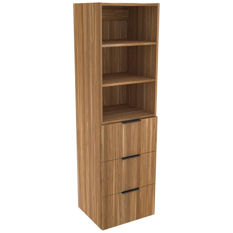 Lugna 1536 x 450 x 380mm Cove Ready to Assemble Robe Insert 2 Shelf 3 Drawer Unit