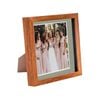 Nicola Spring Acrylic 3D Box Photo Frame with 6" x 6" Mount - 8" x 8"  - Dark Wood