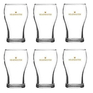 Crown Nucleated Headmaster Beer Washington Glasses 425ml | Set Of 6