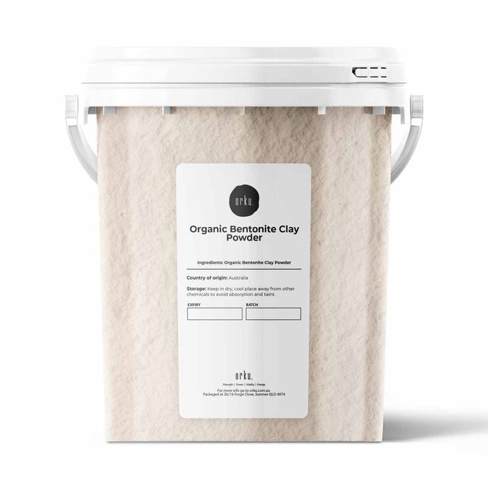 1.1kg Organic Sodium Bentonite Clay Powder Tub Bucket - Cosmetic Montmorillonite