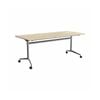 Olg Uniflip Table Chrome Frame Nordic Maple Top 1200mm Diameter
