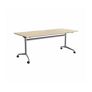 Olg Uniflip Table Chrome Frame Nordic Maple Top 1200mm Diameter