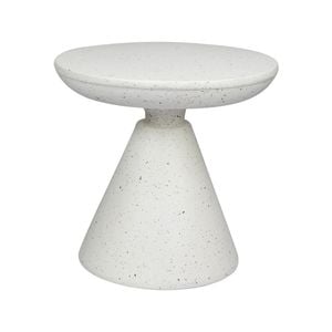 Levede Terrazzo Side Table – Modern Hourglass Coffee Table, 51cm